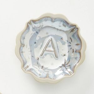 Anthropologie Stellar "A" Monogram Trinket Dish